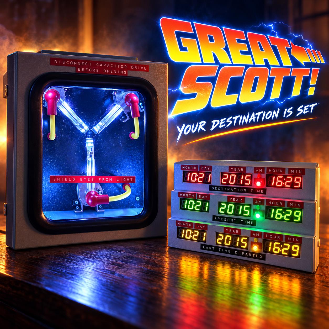 The full set — Time Circuits and Flux Capacitor
