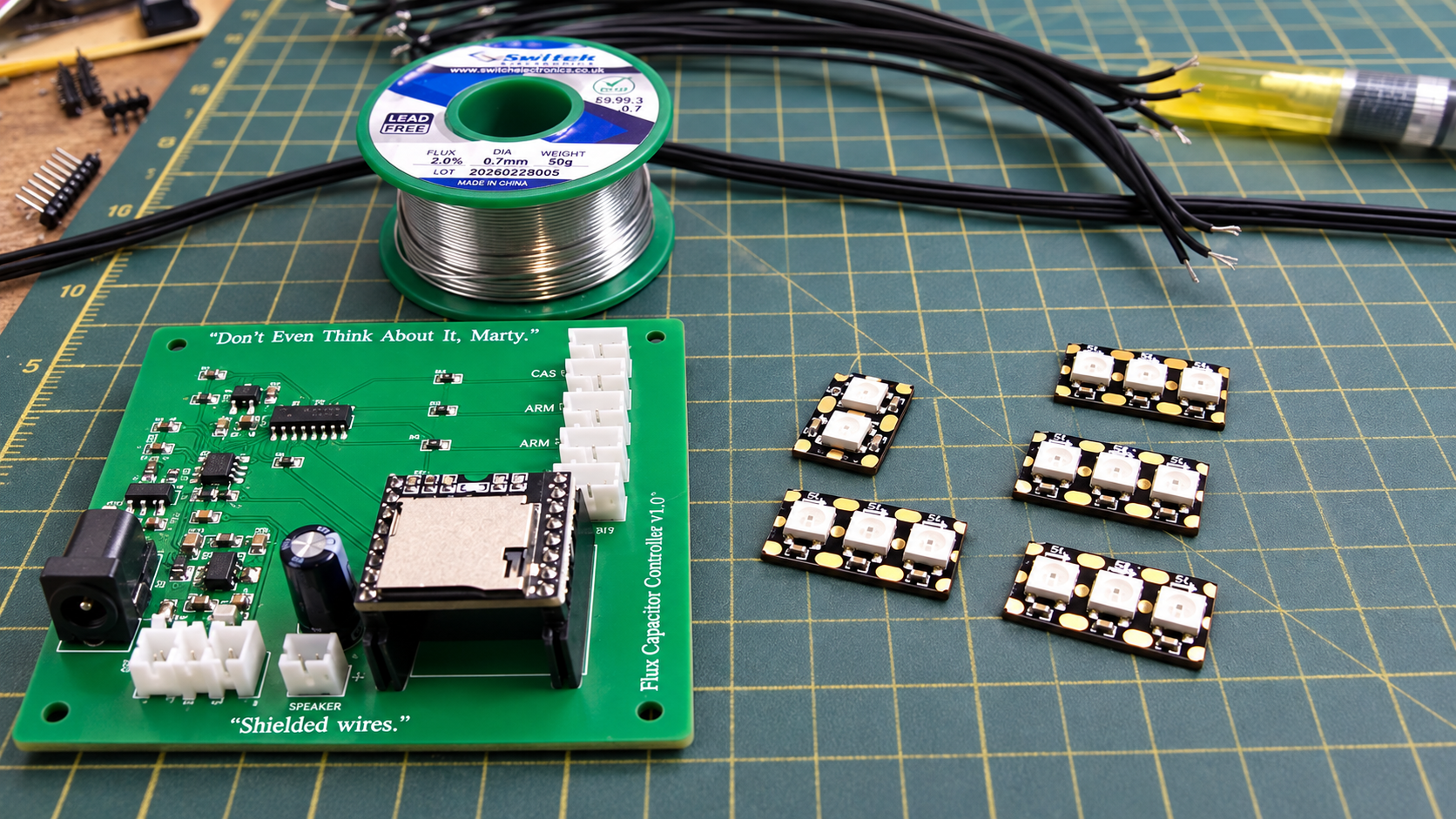 The real Flux Capacitor Controller v1.0 PCB