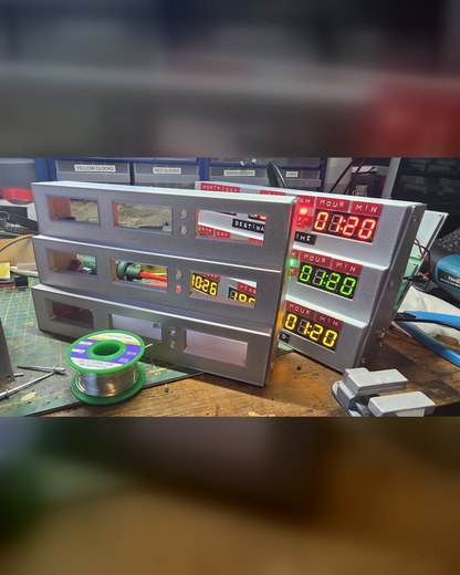 Finished units tested on the bench